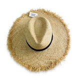 Widebrim Frayed Edge Straw Hat Hatworx NZ